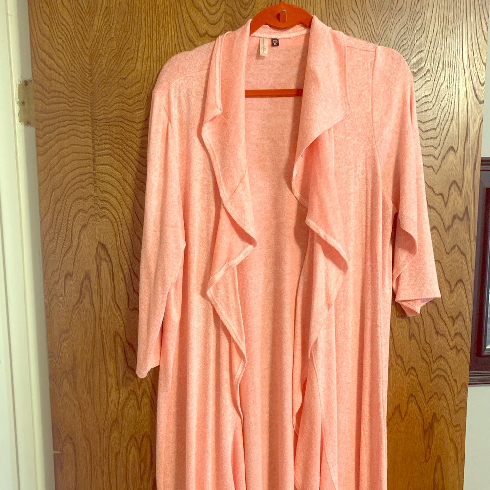 Dusty rose cascade duster